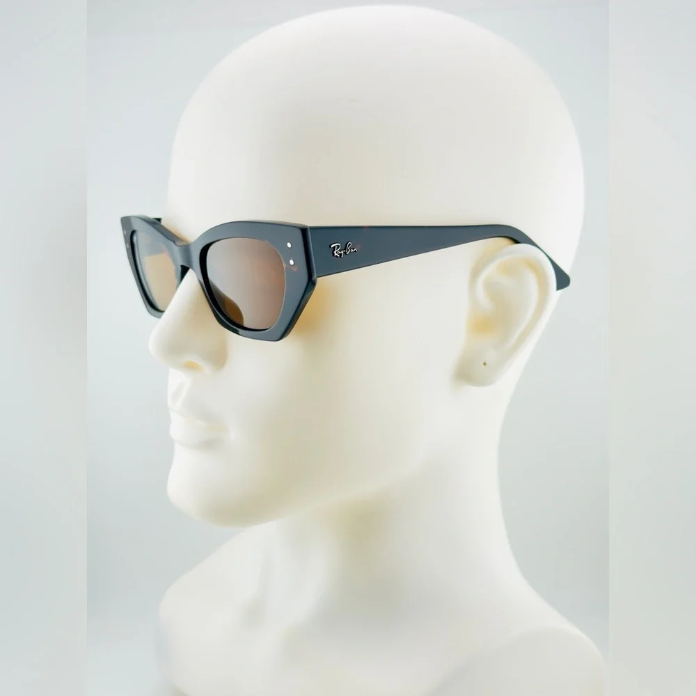 Ray-Ban Zena Bio-Based Women Sunglasses Polished Havana Frame with Brown Lenses - Picture 5 of 13
